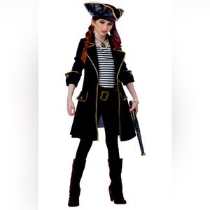 Girls High Seas Pirate Captain Costume